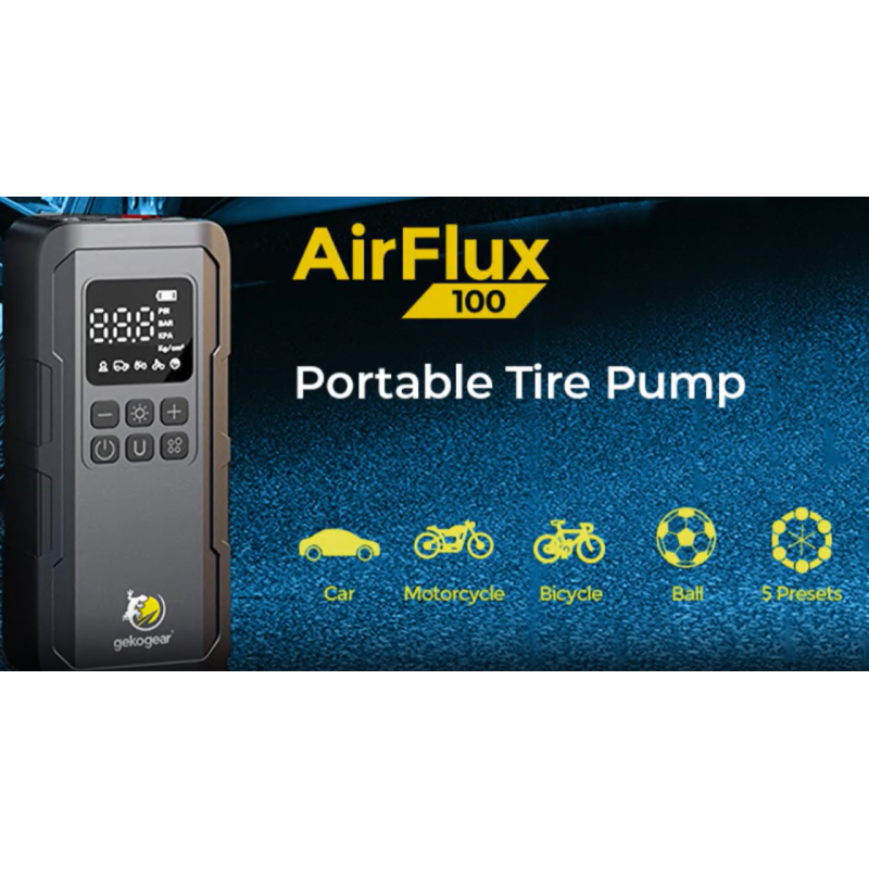 GekoGear AirFlux 100 - Portable Tire Pump GekoGear AirFlux 100 - Portable Tire Pump